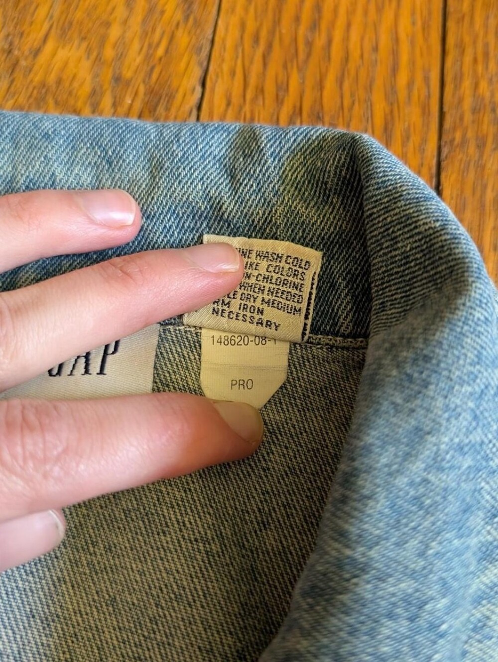 Vintage 90's Y2k Gap Cropped Denim Button-up Collared Top - Picture 5 of 5